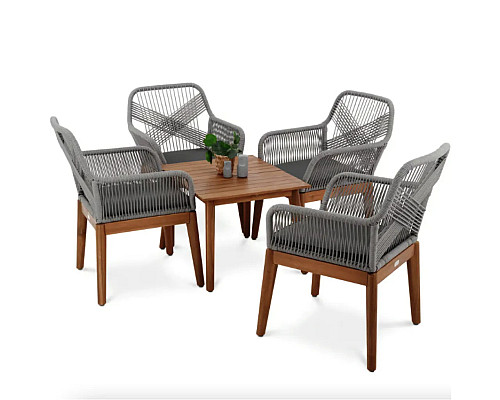 Комплект садових меблів Di Volio Piago 4-місний, сіро-коричневий