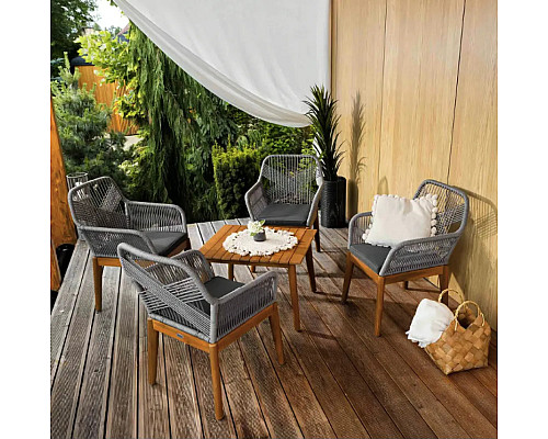 Комплект садових меблів Di Volio Piago 4-місний, сіро-коричневий