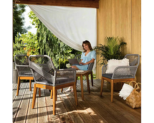 Комплект садових меблів Di Volio Piago 4-місний, сіро-коричневий