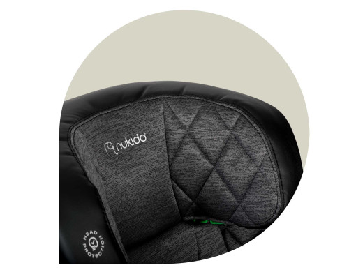 Автокрісло Nukido Louis чорно-сіре 15-36 кг ISOFIX