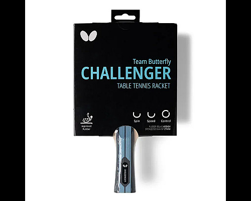 Ракетка для настільного тенісу Team Butterfly Challenger FL, чорно-червона