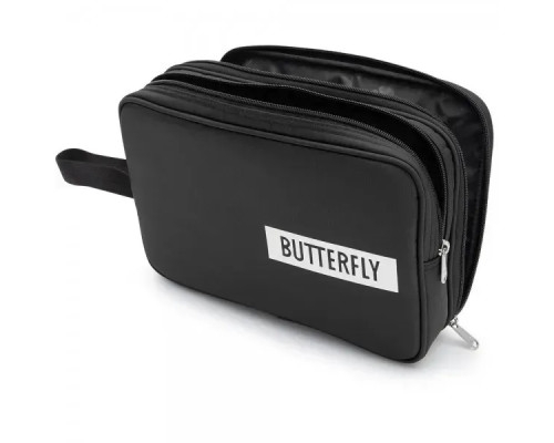 Подвійний чохол на ракетку для настільного тенісу Butterfly Logo 2019, чорний