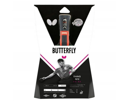 Ракетка для настільного тенісу BUTTERFLY Dang Qiu Dqx3, чорна