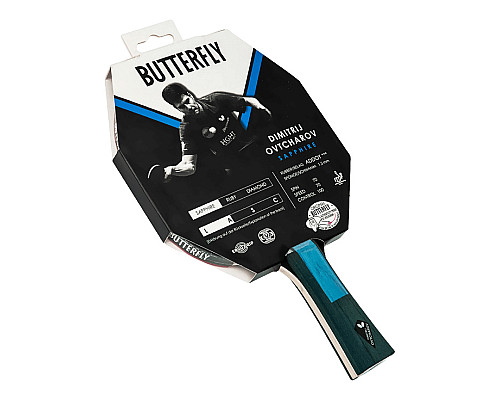 Ракетка для настільного тенісу BUTTERFLY Ovtcharov Sapphire, чорно-червона