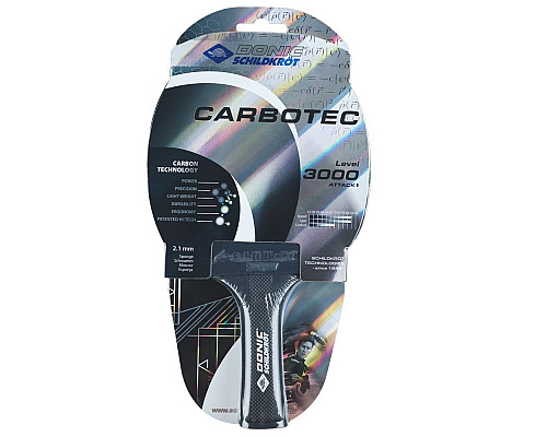 Ракетка для настільного тенісу DONIC CarboTec 3000, чорно-червона