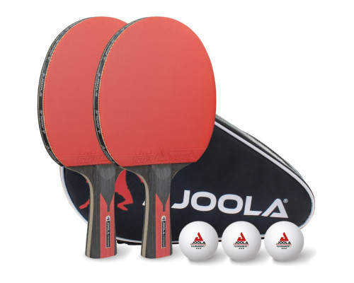 Набір для настільного тенісу Joola Set Duo Carbon Ball Cover, чорно-червоний Набір для настільного тенісу Joola Set Duo Carbon Ball Cover, чорно-червоний