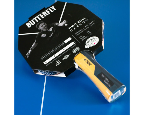 Ракетка для настільного тенісу BUTTERFLY Timo Boll Carbon, чорно-червона