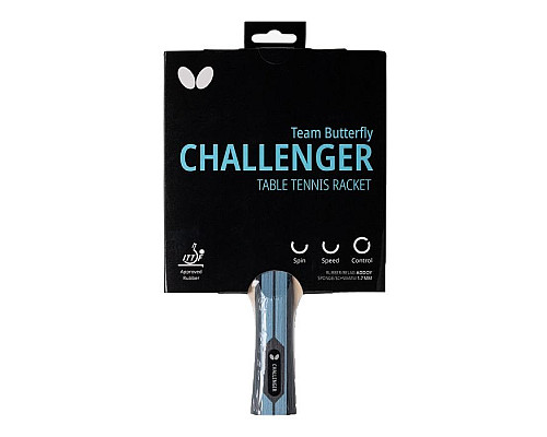 Ракетка для настільного тенісу BUTTERFLY Challenger Team, чорно-червона