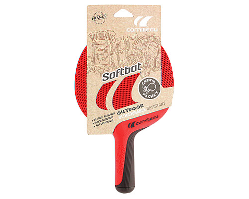 Ракетка для настільного тенісу Cornilleau SOFTBAT OUTDOOR, червона