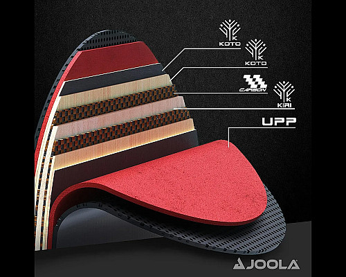 Ракетка для настільного тенісу Joola Mega Carbon, чорно-червона