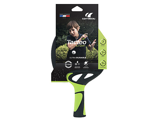Ракетка для настільного тенісу Cornilleau TACTEO 50 OUTDOOR, чорно-зелена