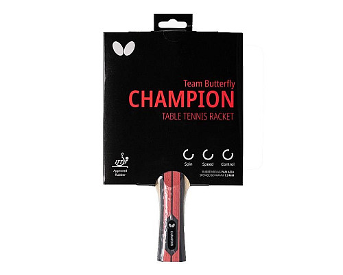 Ракетка для настільного тенісу BUTTERFLY Champion Team, чорно-червона