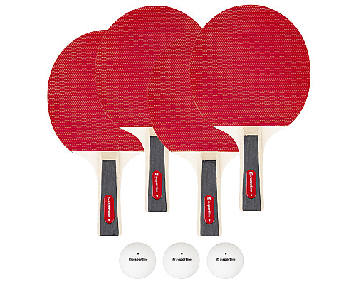 Набір для настільного тенісу inSPORTline Ekiset EK1, чорно-червоний