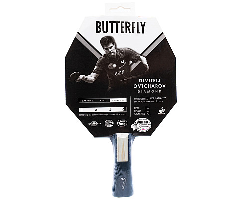 Ракетка для настільного тенісу BUTTERFLY Ovtcharov Diamond, чорна