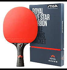 Ракетка для настільного тенісу Stiga Royal Carbon 5 Star FL, чорно-червона
