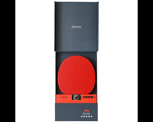 Ракетка для настільного тенісу Stiga Royal Carbon 5 Star FL, чорно-червона