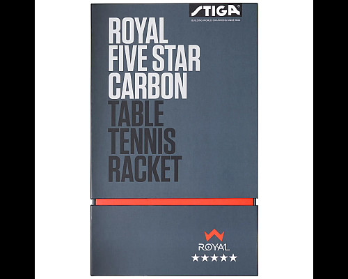 Ракетка для настільного тенісу Stiga Royal Carbon 5 Star FL, чорно-червона