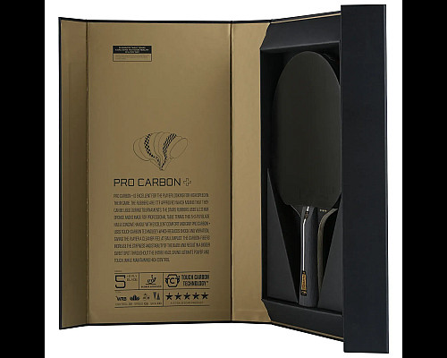 Ракетка для настільного тенісу Stiga Pro Carbon Plus 5 Star FL, чорна