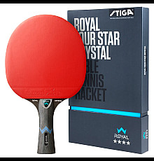 Ракетка для настільного тенісу Stiga Royal Crystal 4 Star FL, чорно-червона