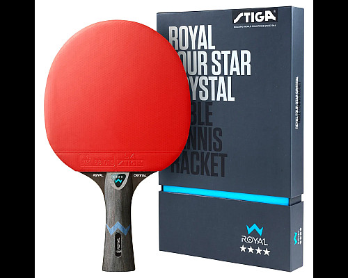 Ракетка для настільного тенісу Stiga Royal Crystal 4 Star FL, чорно-червона