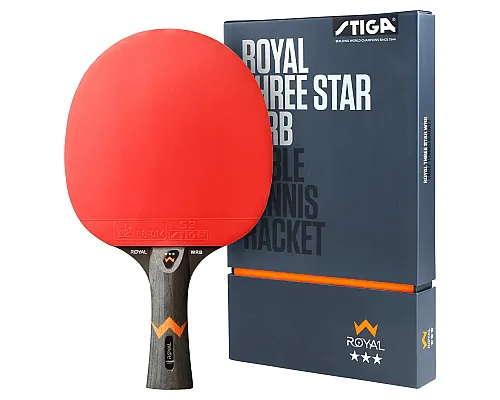 Ракетка для настільного тенісу Stiga Royal WRB 3 Star FL, чорно-червона