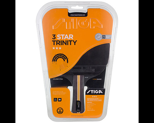 Ракетка для настільного тенісу Stiga Trinity 3 Star FL, чорно-червона