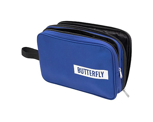 Подвійний чохол на ракетку для настільного тенісу Butterfly Logo 2019, синій