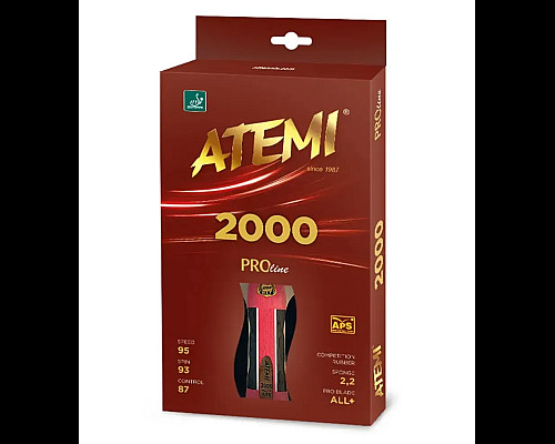 Ракетка для настільного тенісу Atemi 2000 Pro-Line, червона