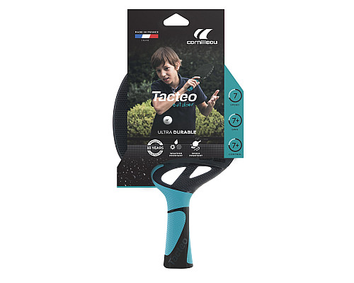 Ракетка для настільного тенісу Cornilleau TACTEO 50 OUTDOOR, чорно-блакитна