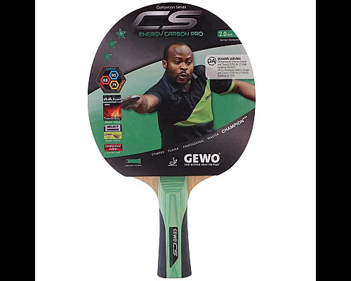 Ракетка для настільного тенісу Gewo CS Energy Carbon Pro FL, чорно-червона