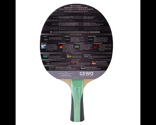 Ракетка для настільного тенісу Gewo CS Energy Carbon Pro FL, чорно-червона