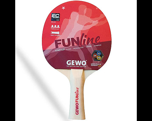 Ракетка для настільного тенісу Gewo Fun-Starter FL,  чорно-червона