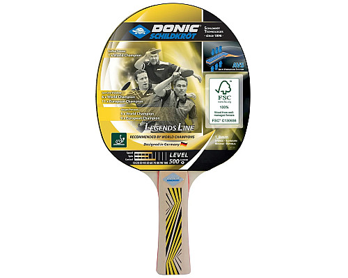 Ракетка для настільного тенісу Donic-Schildkrot Legends 500 FSC, чорна