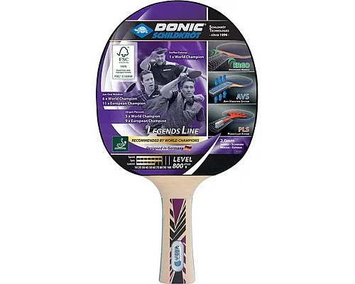 Ракетка для настільного тенісу Donic-Schildkrot Legends 800 FSC, чорна