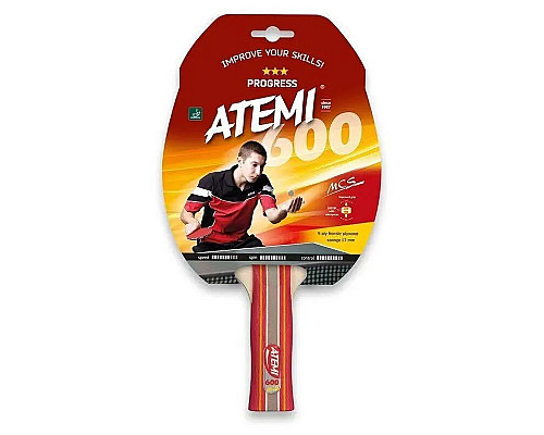 Ракетка для настільного тенісу Atemi 600, червоний