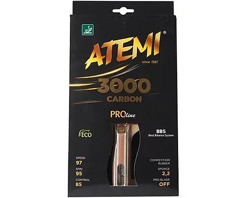Ракетка для настільного тенісу Atemi 3000 PRO Carbon ECO-Line