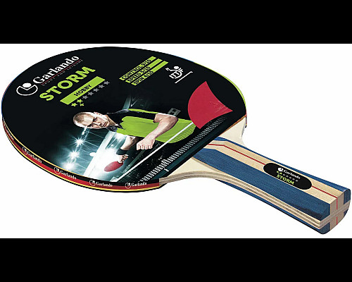 Ракетка для настільного тенісу Garlando Storm 2+ Stars, чорна