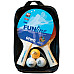 Набір для настільного тенісу Gewo Double-Fun 2 Bats 3 Balls, чорно-червоний