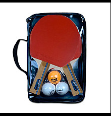 Набір для настільного тенісу Gewo Rave Speed 2 Bats 3 Balls, чорно-червоний