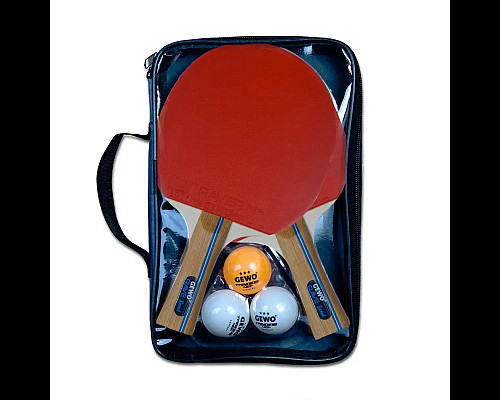 Набір для настільного тенісу Gewo Rave Speed 2 Bats 3 Balls, чорно-червоний