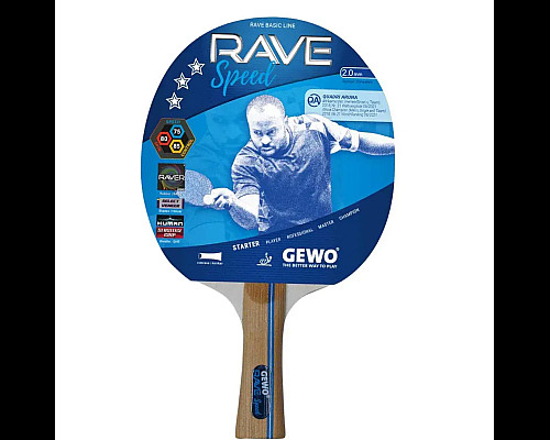 Набір для настільного тенісу Gewo Rave Speed 2 Bats 3 Balls, чорно-червоний