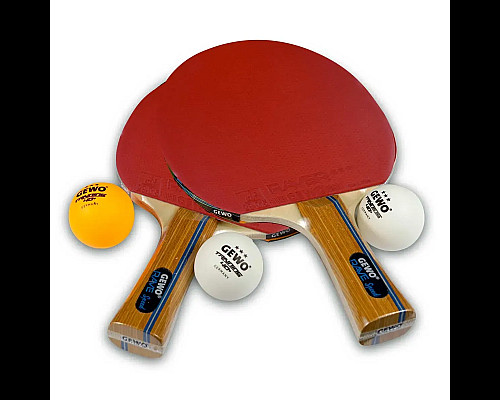 Набір для настільного тенісу Gewo Rave Speed 2 Bats 3 Balls, чорно-червоний