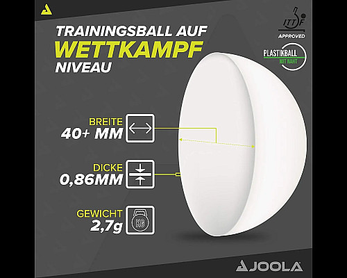 М'ячі для настільного тенісу Joola Magic ABS 40+  72 шт, білий
