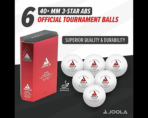 М'ячі для настільного тенісу Joola Prime 40+ White 6 шт, білі