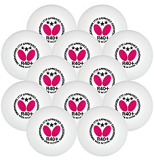 М'ячі для настільного тенісу BUTTERFLY 12 шт, білий