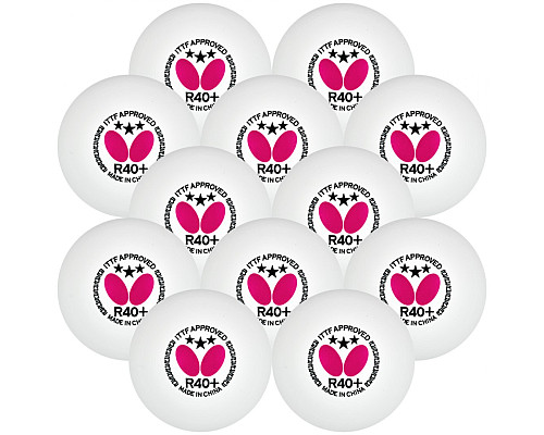 М'ячі для настільного тенісу BUTTERFLY 12 шт, білий