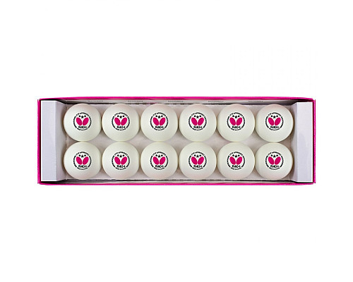 М'ячі для настільного тенісу BUTTERFLY 12 шт, білий