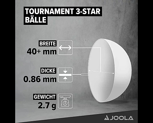 М'ячі для настільного тенісу Joola Tournament 40+ 12 шт, білі