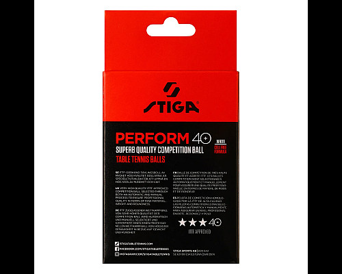 М'ячі для настільного тенісу Stiga Perform ABS 6 шт, білі