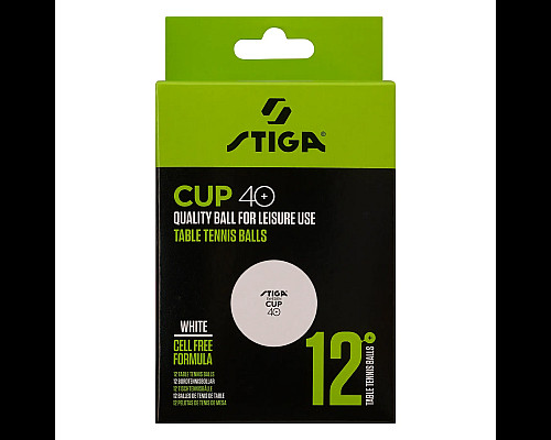 М'ячі для настільного тенісу Stiga Cup  ABS 12 шт, білі